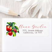 レッドアップルブライダルシャワー ラベル (インサイチュ)