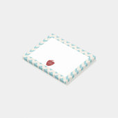 レッドアップルブルーシェブロン先生ポスト®ノート ポストイット (アングル)