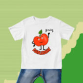 レッドアップルベビーボディスーツ ベビーTシャツ