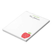 レッドアップルペンシ最高のル先生エバパーソナライズされたー ノートパッド (回転)