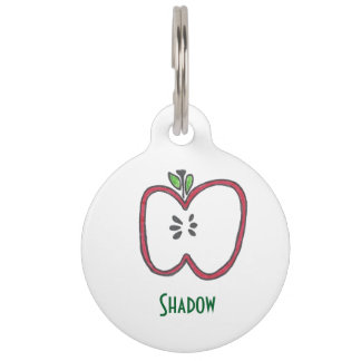 レッドアップルラベル ペット ネームタグ