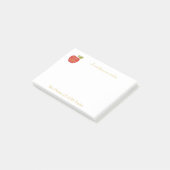 レッドアップル金ゴールドタイポグラフィ引用文先生 ポストイット (アングル)