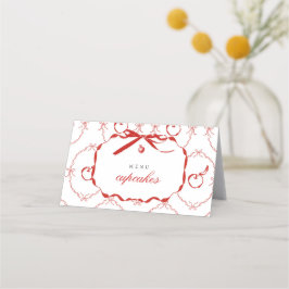 レッドアップル食品&ドリンクラベル折り畳みメニューカード プレイスカード