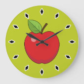 レッドアップル ラージ壁時計 (正面)