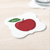 レッドアップ素朴ルラブ秋カントリーウエディングパーティー ペーパーコースター (アングル)