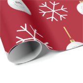 レッドアドビジネスロゴオーナメントクリスマスカンパニー ラッピングペーパー (ロールコーナー)