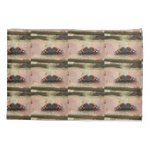 レッドアドミラルバタフライピローケース 枕カバー (裏面)