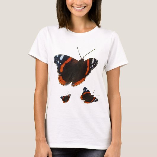 レッドアドミラルバタフライTシャツ Tシャツ (正面)