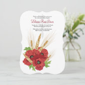 レッドアネモネスと小麦招待状 招待状 (スタンド正面)