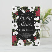 レッドアネモン開花ブライダルシャワー招待 招待状 (スタンド正面)