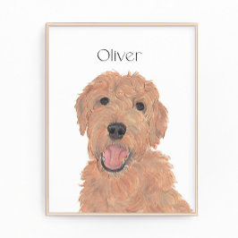 レッドアパーソナライズされたプリコットゴールデンドールアート フォトプリント           