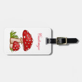 レッドアマニタマッシュルームサンダーコーブ ラゲッジタグ (正面横)