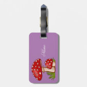 レッドアマニタマッシュルームサンダーコーブ ラゲッジタグ (裏面縦)