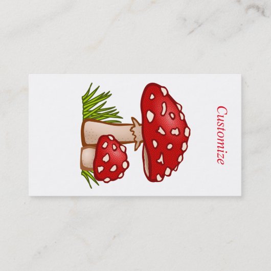 レッドアマニタマッシュルームサンダーコーブ 名刺 (裏面)