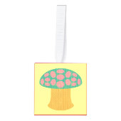 レッドアマニタマッシュルームサンダー_コーブ キューブオーナメント (正面)