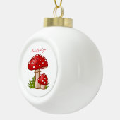 レッドアマニタマッシュルームサンダー_コーブ セラミックボールオーナメント (右)