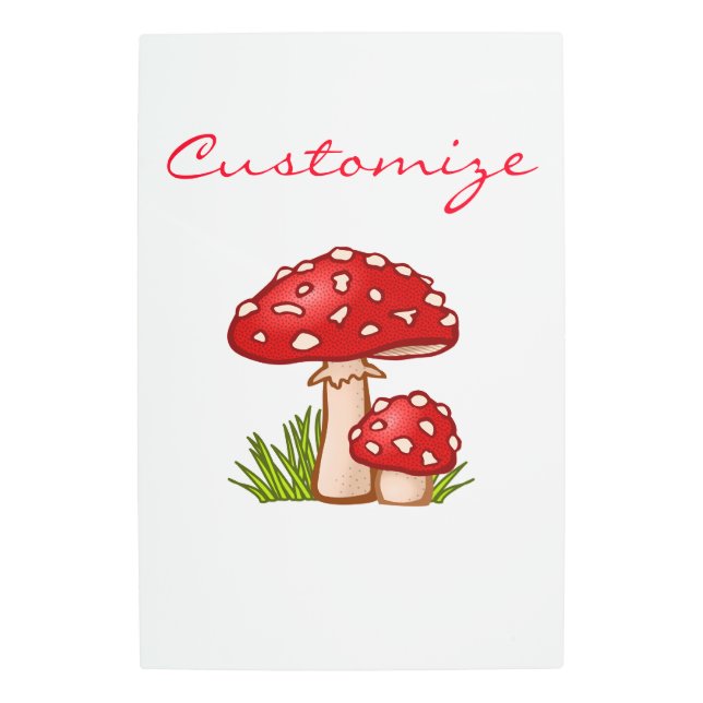 レッドアマニタマッシュルームサンダー_コーブ  メタルプリント (正面)