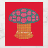 レッドアマニタマッシュルームサンダー_コーブ ワインラベル (シングルラベル)