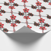 レッドアマポラバードトロピカルラッピング紙 ラッピングペーパー (角)