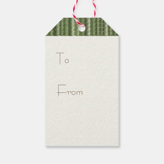 レッドアマリリスシェードオブファイアグリーンズウィンターギフトラベル ギフトタグ (裏面)