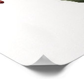 レッドアマリリスフラワーアートプリントポスター ポスター (角)