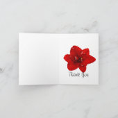 レッドアマリリスフラワーガール サンキューカード (内部)