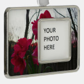 レッドアマリリス&ウィンターサンライズ シルバープレートフレームオーナメント (右)
