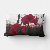 レッドアマリリス&ウィンターサンライズ ランバークッション (正面)