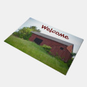 レッドアミッシュバーン ドアマット (アングル)