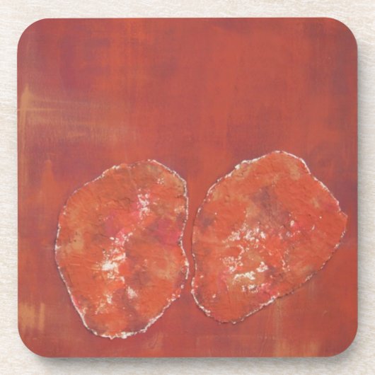 レッドアメオバ・コルクコースター コースター (正面)