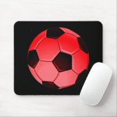 レッドアメリカン・サッカーまたは協会サッカーボール マウスパッド (マウス)