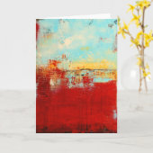 レッドアラスカの抽象芸術 カード (黄色い花)