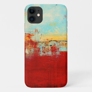 レッドアラスカの抽象芸術 iPhone 11 ケース