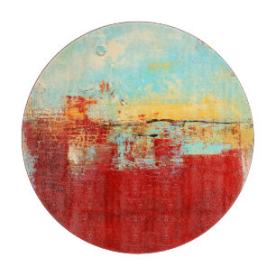 レッドアラスカン抽象芸術 カッティングボード