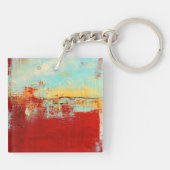 レッドアラスカン抽象芸術 キーホルダー (裏面)