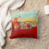 レッドアラスカン抽象芸術 クッション (ブランケット)