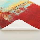 レッドアラスカン抽象芸術 シェルパブランケット (3/4)