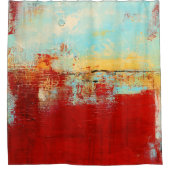 レッドアラスカン抽象芸術 シャワーカーテン (正面)