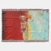 レッドアラスカン抽象芸術 スローブランケット (正面)