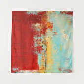 レッドアラスカン抽象芸術 タペストリー (正面(横))