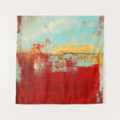 レッドアラスカン抽象芸術 タペストリー (正面)