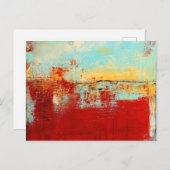 レッドアラスカン抽象芸術 ポストカード (正面/裏面)