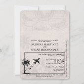 レッドアルバパスポート結婚式招待状 招待状 (正面)