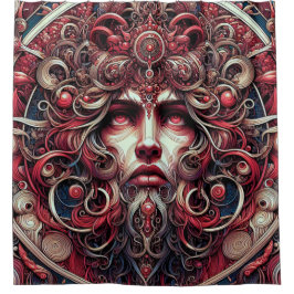 レッドアルバムシャワーカーテン シャワーカーテン