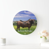 レッドアンガスブル ラージ壁時計 (ホーム)