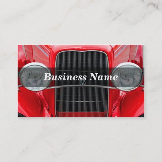 レッドアンティーク車 名刺 (正面)