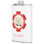 レッドアンドクリームカジノトランプのポーカーチップベガス誕生日 フラスク (左)