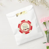 レッドアンドクリームラスベガストランプのポーカーチッ結婚プ フェイバーバッグ (封をした状態)