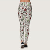 レッドアンドグリーンカントリー女性のカーボーイディアースカル&〔雄ジカの〕枝角 レギンス (裏面)