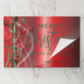 レッドアンドグリーンホリデーウィンターワンダーランドランチョンマット ペーパーパッド (折り畳み)